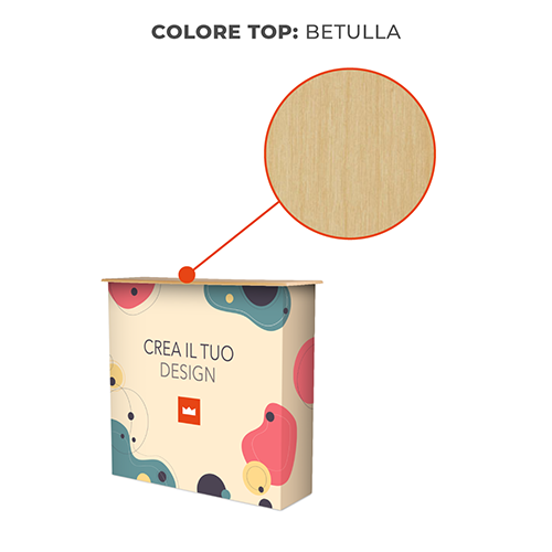 top del banchetto di colore betulla