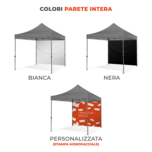 Parete intera del gazebo 3x3 in diversi colori: bi