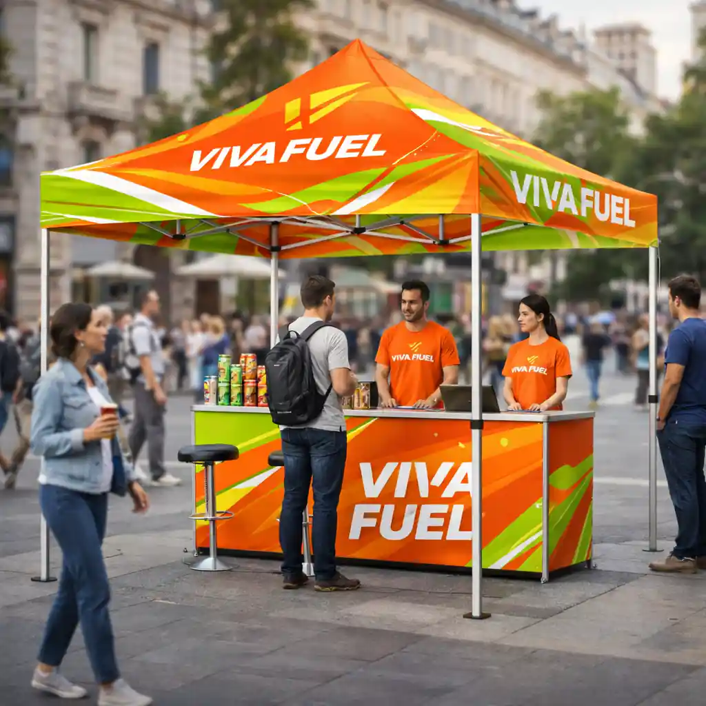 Gazebo brandizzato per attivazioni di marketing