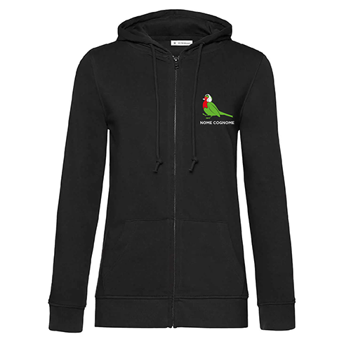 Felpa Donna personalizzata cotone con zip e cappuccio