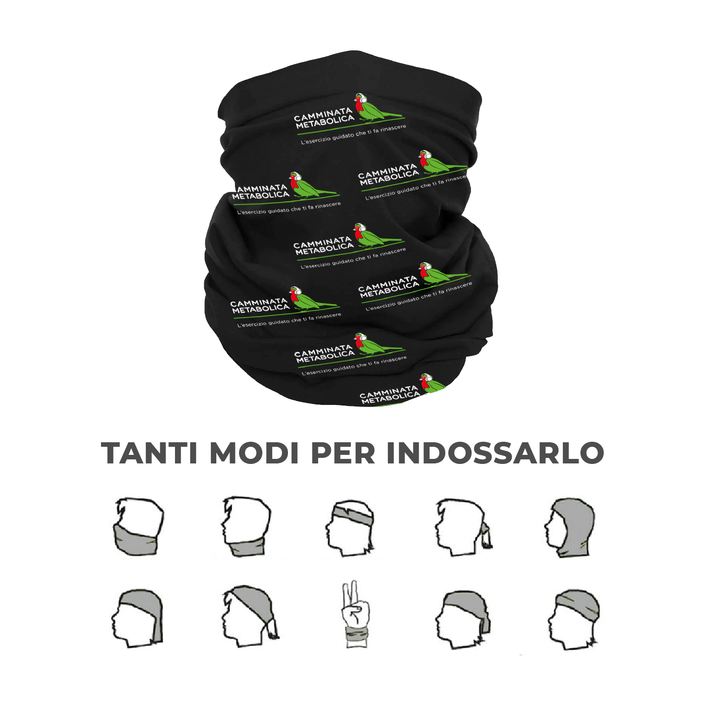 Scaldacollo Tubolare Multifunzione personalizzato poliestere