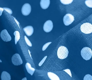 Stoffa a pois bianchi