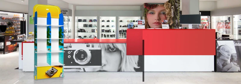 display in cartone