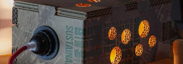stampa lampada in cartone