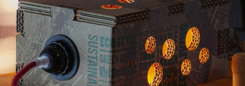 stampa lampada in cartone